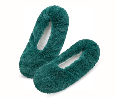 Image of Keyela Women's Ballerina Slippers,Non-Slip Bedroom Slippers Socks | Soft fuzzy slipper socks for ladies Indoor home slippers Cozy sock slippers Ballet Slippers