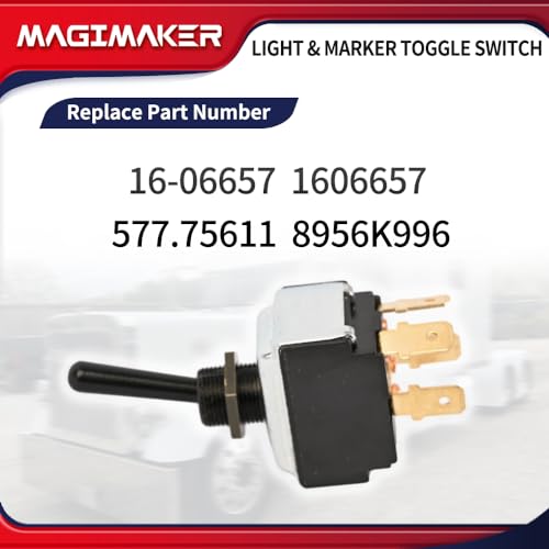 Magimaker Light & Marker Toggle Switch 16-06657 Compatible with Peterbilt 379 330 357 359 377 378 387 Replace 1606657 577.75611 8956K996 Headlamps & Clearance Lights Switch by Magimaker - Used condition - Image 2