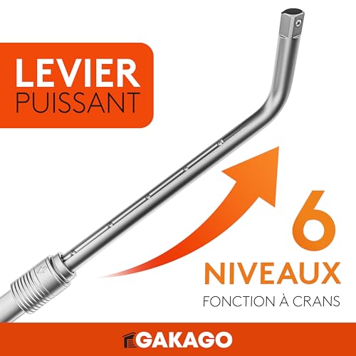 Clé pour écrous de roue télescopique Gakago : desserrage de pneu crevé rapide