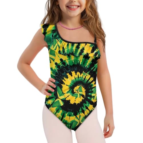Image of Girls Swimsuit One Piece Ruffle Swimsuit Non-Slip Straps UPF 50+ for Girls Size 3-14 Years