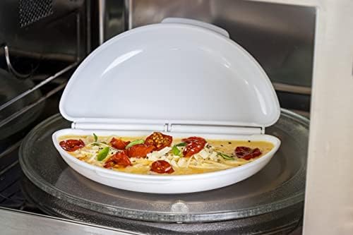 KitchenCraft Microwave Omelette Maker, Egg Maker, Easy to Clean Plastic, 21 x 15 cm, White