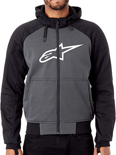 Alpinestars Men's Chrome Sport Anthracite, Black and White Hoodie