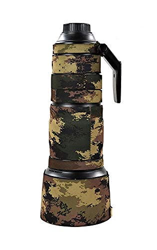 CAMOCOAT Neoprene Coat for AF-S NIKKOR 200-500 mm f/5.6E ED VR| Water Resistant & All Terrain Protection (Mottled Wood Green)
