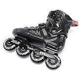 Rollschuhe Roller Skates Erwachsene Rollschuhe Kinder Rollschuhe Rollschuhe Allrad Einreiher Rollschuhe, Black,44