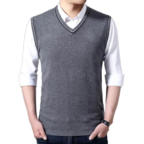 Gilet cachemire col V pour hommes fini le froid au bureau en hiver