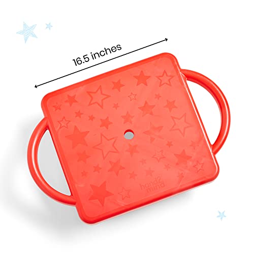 image for hand2mind Red Heavy-Duty Indoor Scooter Board with Handles, Floor Scoo