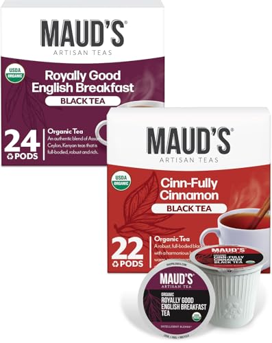 Image of Maud's Organic Cinnamon & English Breakfast Black Tea Pods, 46ct