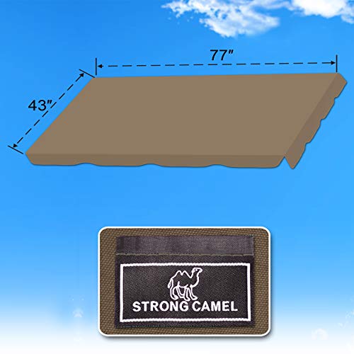 Strong Camel Patio Swing Cover Garden Outdoor Swing Replacement Canopy Cover (77"X43", Taupe) #TOP6