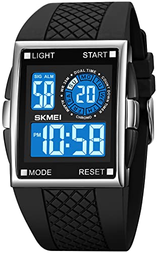 Gosasa Men Sports Military Watches Digital Airplane Shaped LED Light Waterproof Watches