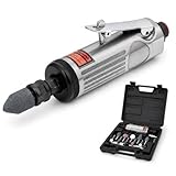 ORAZIO Kits de Amoladoras rectas de Aire 16 Piezas, Mini Amoladora Recta Neumática para Reparación de Neumáticos y Otras Aplicaciones, con Accesorios de 3mm 6mm 212505B