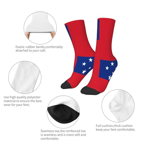 Samoan flag A Pair Junior Athletic Short Tube Socks Children Calf Tube Socks Short Stockings3