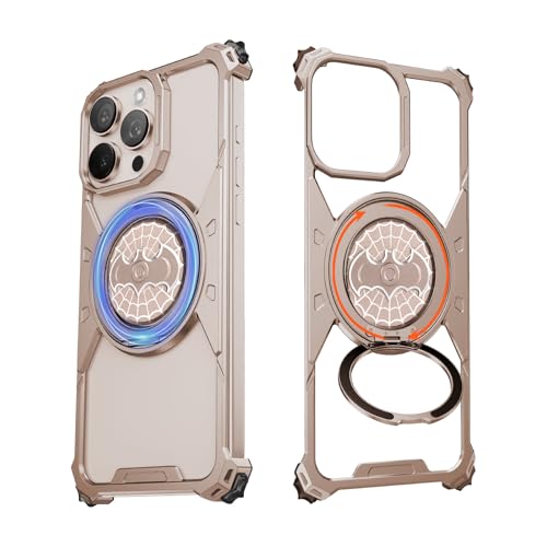 Coque iPhone 16 Pro anti surchauffe béquille rotative 360 sans cadre
