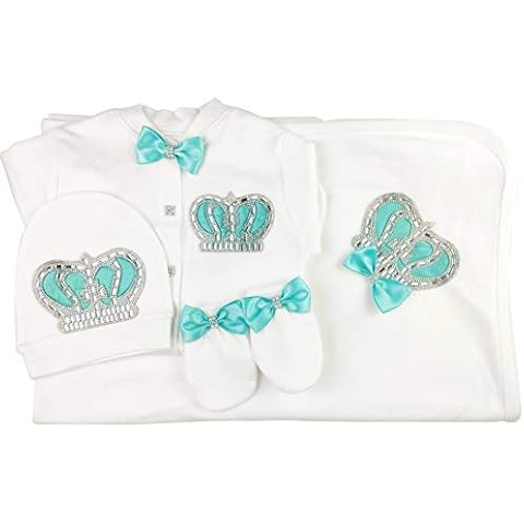 B-Bling Newborn baby boy crown jewels Layette 3 piece gift set 0-3 months and 3-6 months Cover