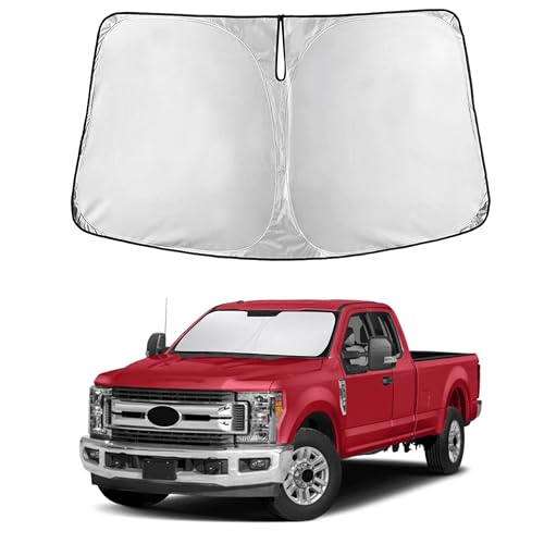 Image of EcoNour Windshield Sunshade Compatible for Ford F-250 F-350 Super Duty 2Dr Regular Cab,4Dr Super Crew Cab,Super Cab 2008-2014 2015 2016, Sun Visor for Front Window Sun Shade Cover, Car Accessories