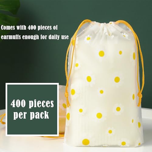 200Pcs Premium Waterproof Ear Covers - Disposable PE Ear Protectors for Shower, Hair Dye, & Salon Use - Elastic Ear Caps for Adults