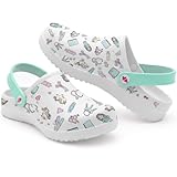 Nurse is Love Clogs Damen für Krankenschwestern Aqua - Hygienische Pantoletten und Clogs, Schuhe Ideal für Medizinische, Pflegehilfe & Pflege | Krankenschwester zubehör | Geschenke