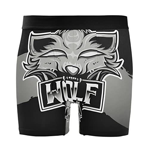 Bóxer para hombre Vnurnrn lobo negro para rutinas diarias de oficina y ocio