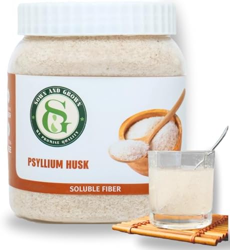 Sown and Grown Psyllium Husk Whole, 12 Ounce – Whole Husk Fiber Supplement, Vegan, No Sugar or Artificial Sweeteners, Non GMO, Gluten Free