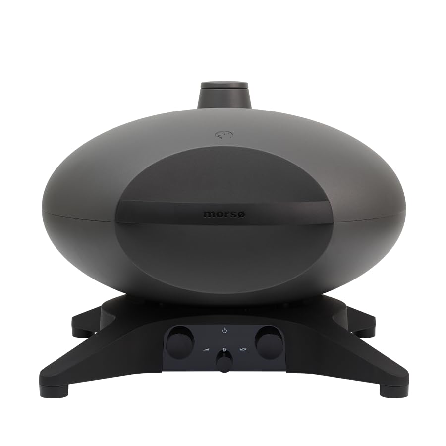 Morsø Forno EL Medio Elektrogrill – Grill elektrisch mit Grillrost aus Gusseisen, skandinavischer Lifestyle für Balkon, Terrasse und Garten, Anthrazit-Grau