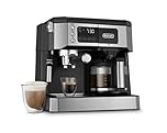 De’Longhi All-in-One Coffee and Espresso Maker Combo with Grinder, Milk Frother, Auto Timer & Dual Heating System – Espresso Machine & Drip Coffee Brewer – All-in-One Stainless Steel Barista Machine