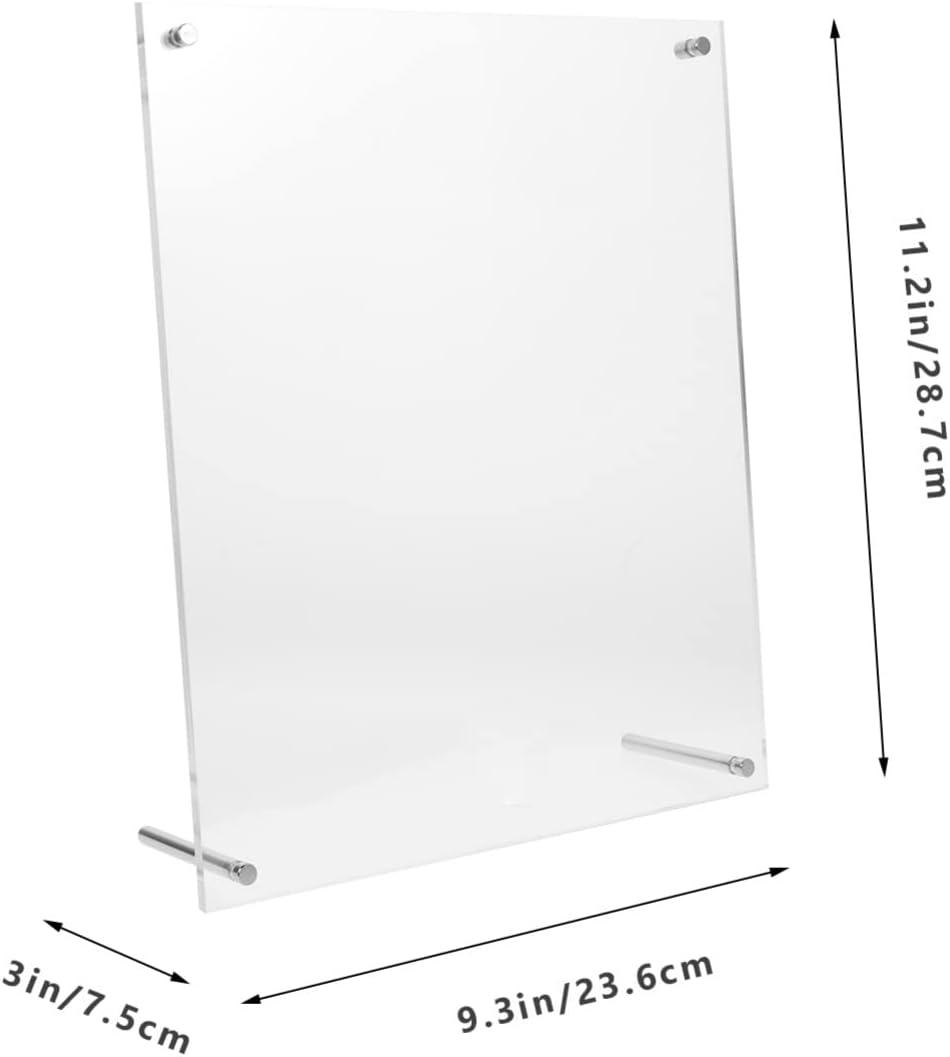PRETYZOOM Picture Frame Acrylic Award Display Stand Photo Frame for Home Office Decor
