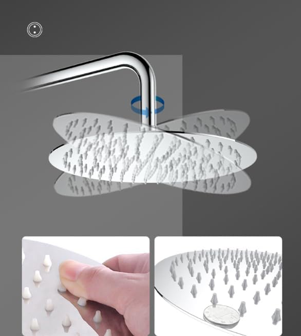 Onyzpily Soffione Doccia a Pioggia in Acciaio Inox,Soffione Doccia