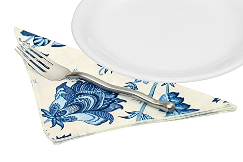 Decorative Things 6.36 Cloth Napkins Set Of 4 Cotton Table Linen Napkins Dinner 18 Inch Backyard Beach Wedding Table Décor Pool Party Blue thumb #2