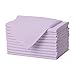 Gee Di Moda Cloth Napkins - 17 x 17 Inch Lavender Solid Washable Polyester Dinner Napkins - Set of 12 Napkins with Hemmed Edges - Great for Weddings, Parties, Holiday Dinner & More
