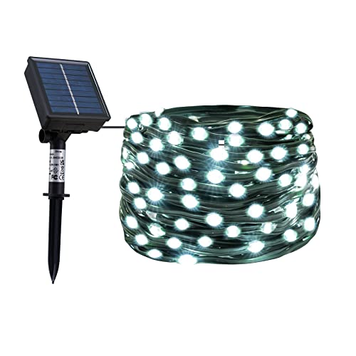 shinar Solar-Lichterkette für den Außenbereich, 200 LEDs/22,9 m, IP67, wasserdicht, 8 Beleuchtungsmodi, solarbetriebene Weihnachtslichter für Garten, Hof, Terrasse, Hochzeit, Weihnachten (200 LEDs) Cover