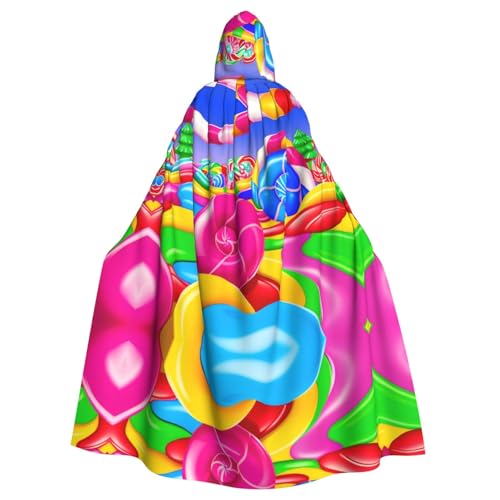 Cape à capuche adulte Candy Land Picture Halloween grand déguisement confortable