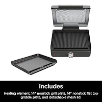 Ninja® Sizzle™ Indoor Grill & Griddle, 14'', 500°F, Grey/Silver, GR101 — image 9