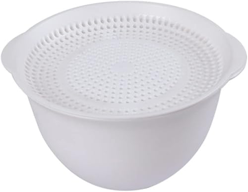 Zerodeko Colador de cocina cesta de lavado cuenco de cocina de doble capa cuenco de lavado de plástico para drenar pasta fideos frutas