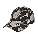 Dimensions précises et réglables : cette casquette à motif de guitare s'adapte confortablement aux tours de tête de 57 à 60 cm, avec une hauteur de couronne de 11,5 cm et un bord de 7 cm qui offre une ombre efficace et un profil classique