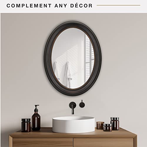 Mcs Beaded Oval Wall Mirror, 22.5 X 29.5 In, Bronze #TOP1