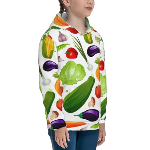 Vegetables2 Kids Pullover Hoodies Boys Sweatshirts Girls Athletic Clothes with Pocket3