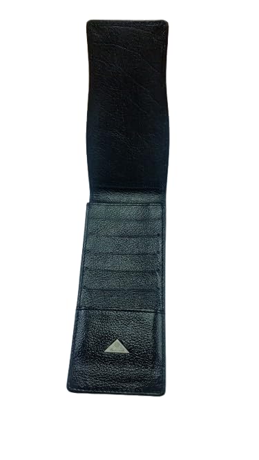 Image of Leatherman Unisex Genuine Leather Spectacle Case - Black | Modern Eyeglass & Sunglass Case | Card Slots, Phone Storage & Utility Pockets