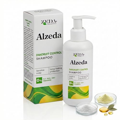 ALZEDA Anti-Schuppen Shampoo 200 ml | mit Selensulfid & Salicylsäure | sulfatfrei, schonende Tiefenreinigung | Macadamiaöl für Pflege & Glanz | für empfindliche, juckende Kopfhaut – Frauen & Männer