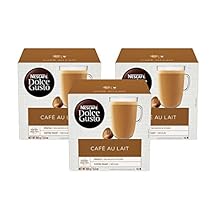 Dolce Gusto Nescafe Coffee Pods، Cafe Au Lait، 16 Count، Pack of 3