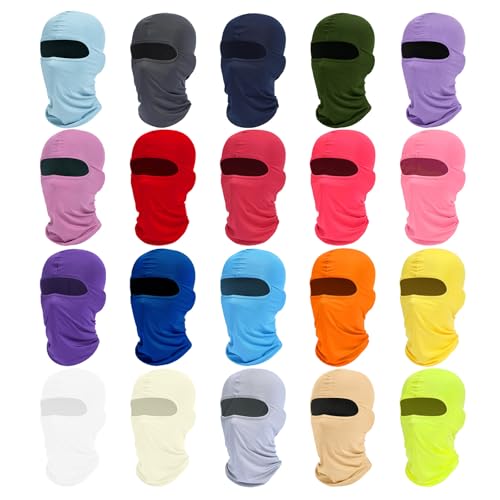 Image of 20 PCS Balaclava Ski Mask for Men Women, UV Protection Motorcycle Balaclava | Soft Breathable Polyester, Fade-Resistant Reusable, Lightweight Helmet Liner for Motorcycle Cycling all outdoor activities