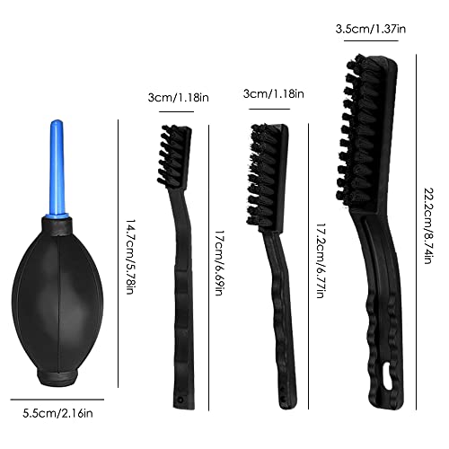 Set Of 12 Anti Static Brushes,Danzix Nylon Cleaning Brushes Tweezers Air Blower Portable Cleaning Kit-Black #TOP2