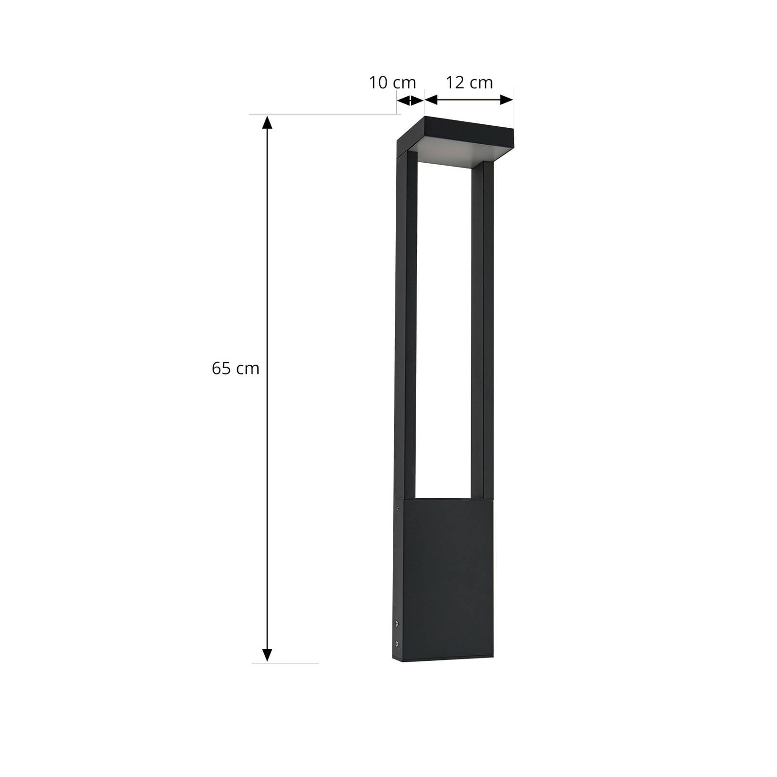 Lindby Lampada LED da esterni (Moderno) colore Nero, in Alluminio lampadina inclusa lampioncino paletto luminoso lampada viale lampione
