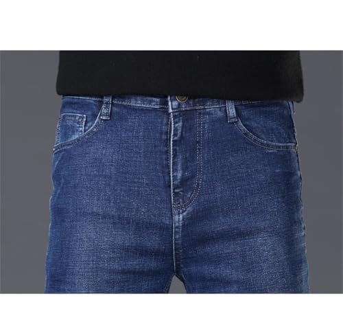 Men's Summer Thin Stretch Cotton Jeans Fashion Comfortable Business Straight Leg Casual Pants 5