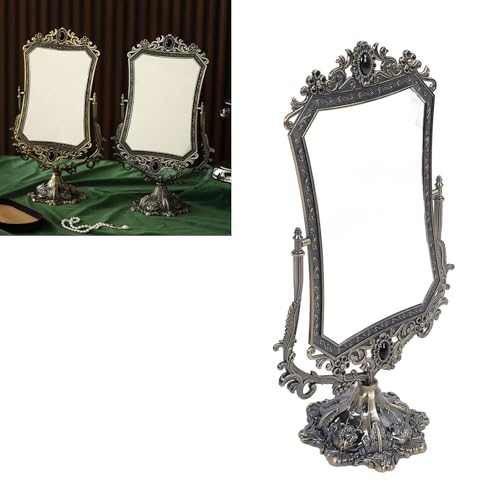 Espejo de Maquillaje Vintage Doble Cara Giratorio Cuadrado miniatura 6