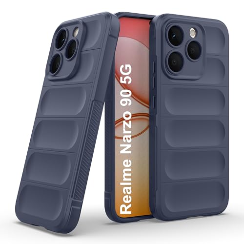 Image of Zapcase Back Case Cover for Realme Narzo 90 5G | Compatible for Realme Narzo 90 5G Back Cover | Liquid Silicon Magic Case for with Camera Protection | Sapphire