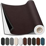 Shagoom Leather Repair Kit, 17X79 inch Self Adhesive Leather Patch Waterproof, DIY Large Patches for Couches, Furniture, Kitchen Cabinets, Wall （Dark Brown, 17X79 inch）