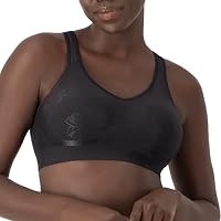 Bali Women's Wireless Bra, Comfort Revolution Full-Coverage Wirefree Bra for Women, Black Tropic, Large