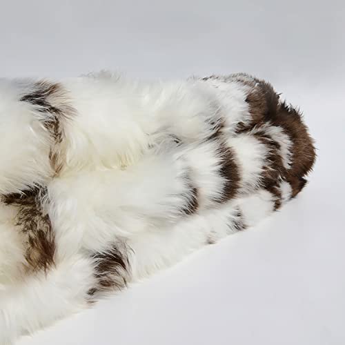 Forala Sheepskin Chair Cushion Non-Slip Genuine Fur Chair Cover Soft Natural Wool Area Rugs Carpet For Office Home Cars Restaurant 18X18 Inch (Cow-C, Square) #TOP3