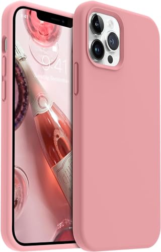 Erams Online Back Cover for iPhone 11 Pro Case,[Military Shockproof Protection] Liquid Silicone Case with [Soft Anti-Scratch Microfiber Lining (Lovely Pink)