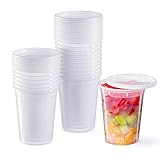 32 oz. Plastic Deli Food Storage Containers with Airtight Lids [24 Sets]