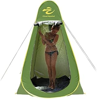 Cloud Symbol Pop Up Privacy Tent Portable Shower Tent with Mat for Outdoor Beach Fishing Hiking Travel for Camping Instant Camp Toilet Bathroom Changing Dressing Room Shelter